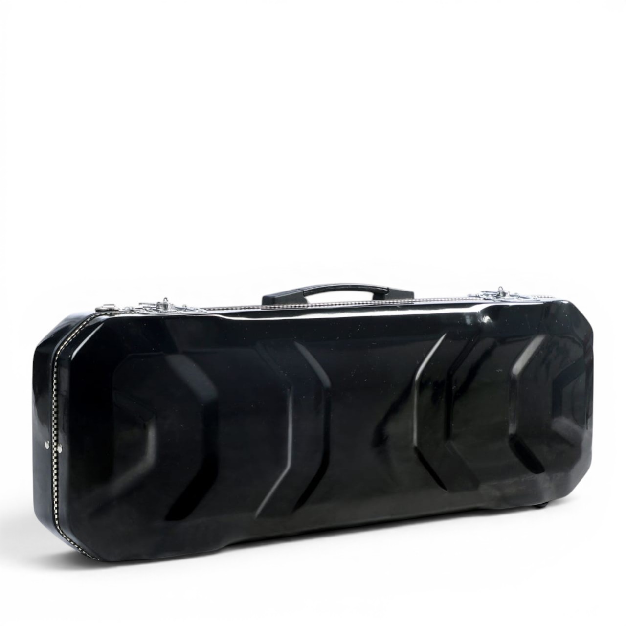 Premium Single Violin Fiberglass Case – Plain Black