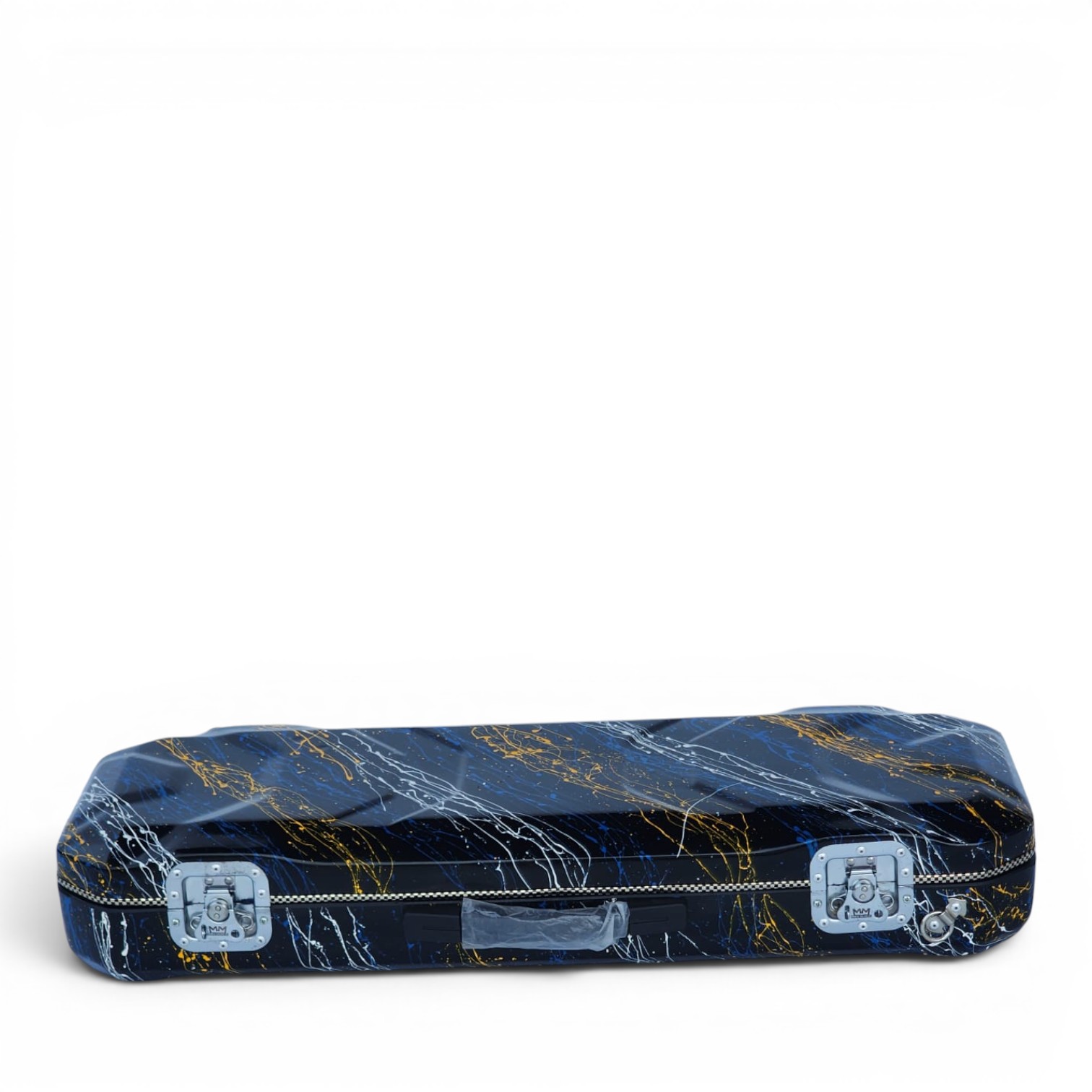 Premium Single Violin Fiberglass Case – Black Splash