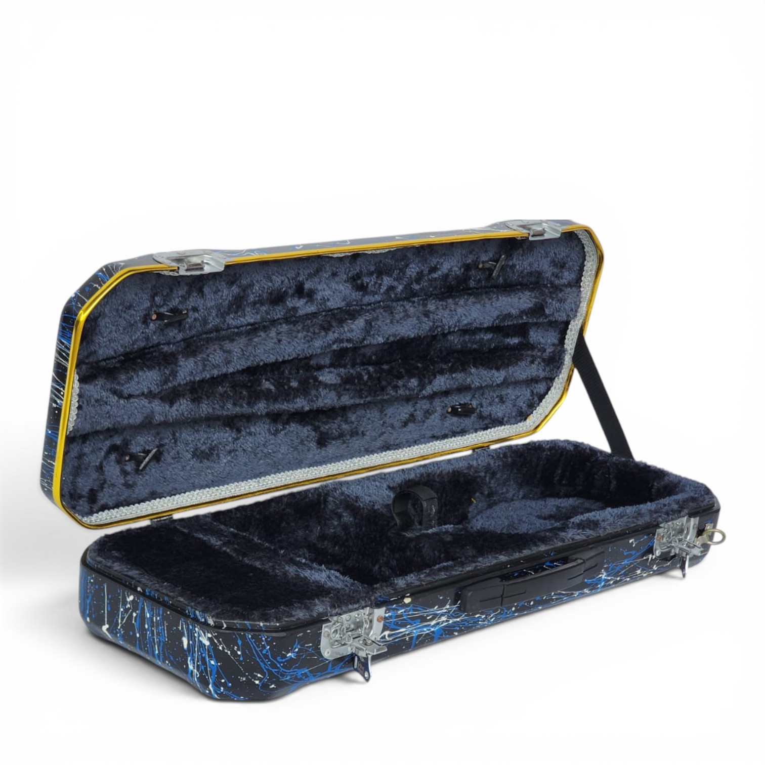 Premium Single Violin Fiberglass Case – Black Splash K1