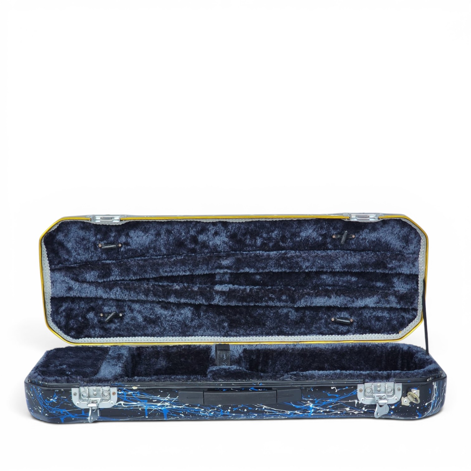 Premium Single Violin Fiberglass Case – Black Splash K1