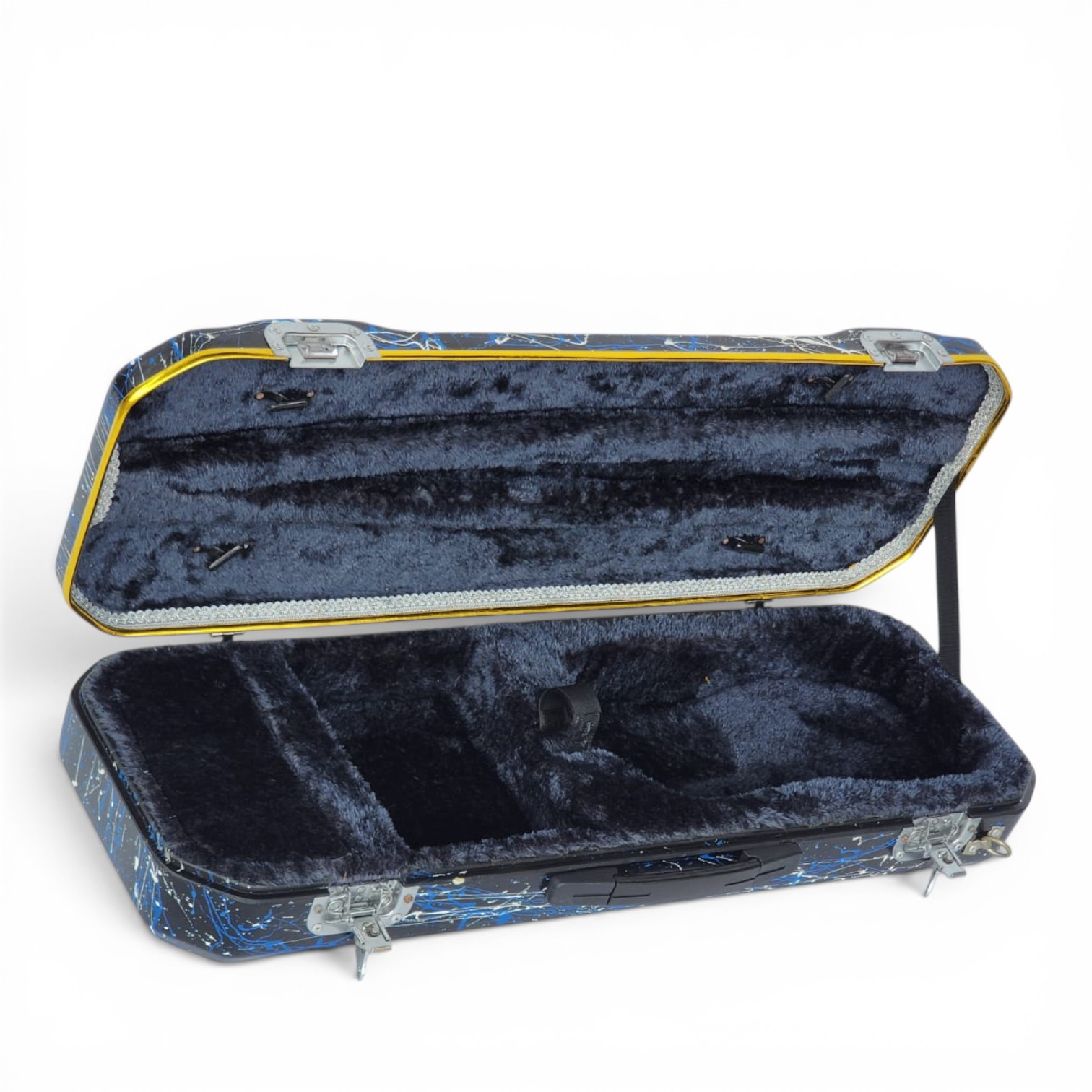 Premium Single Violin Fiberglass Case – Black Splash K1