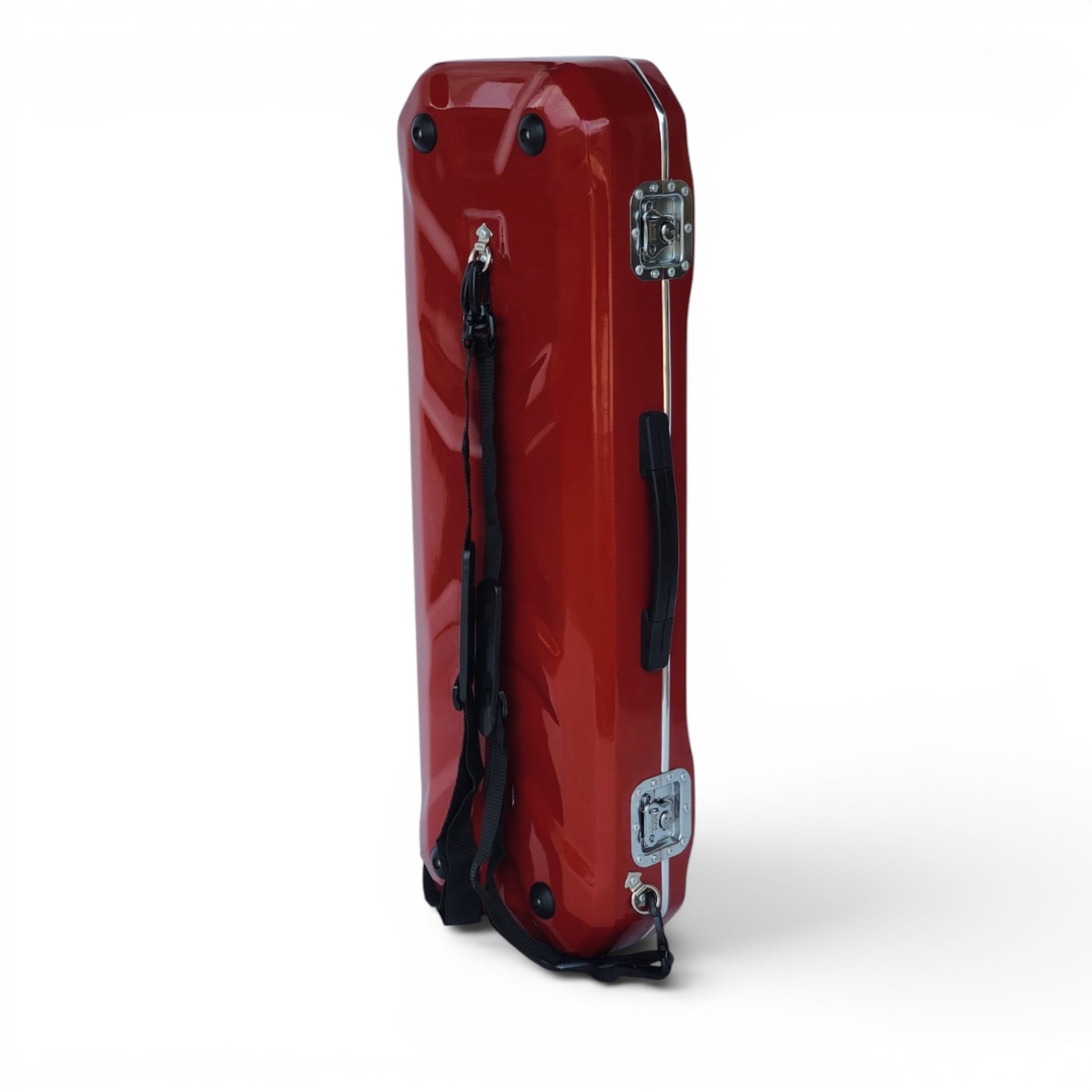 Premium Single Violin Fiberglass Case – Cherry  - Red