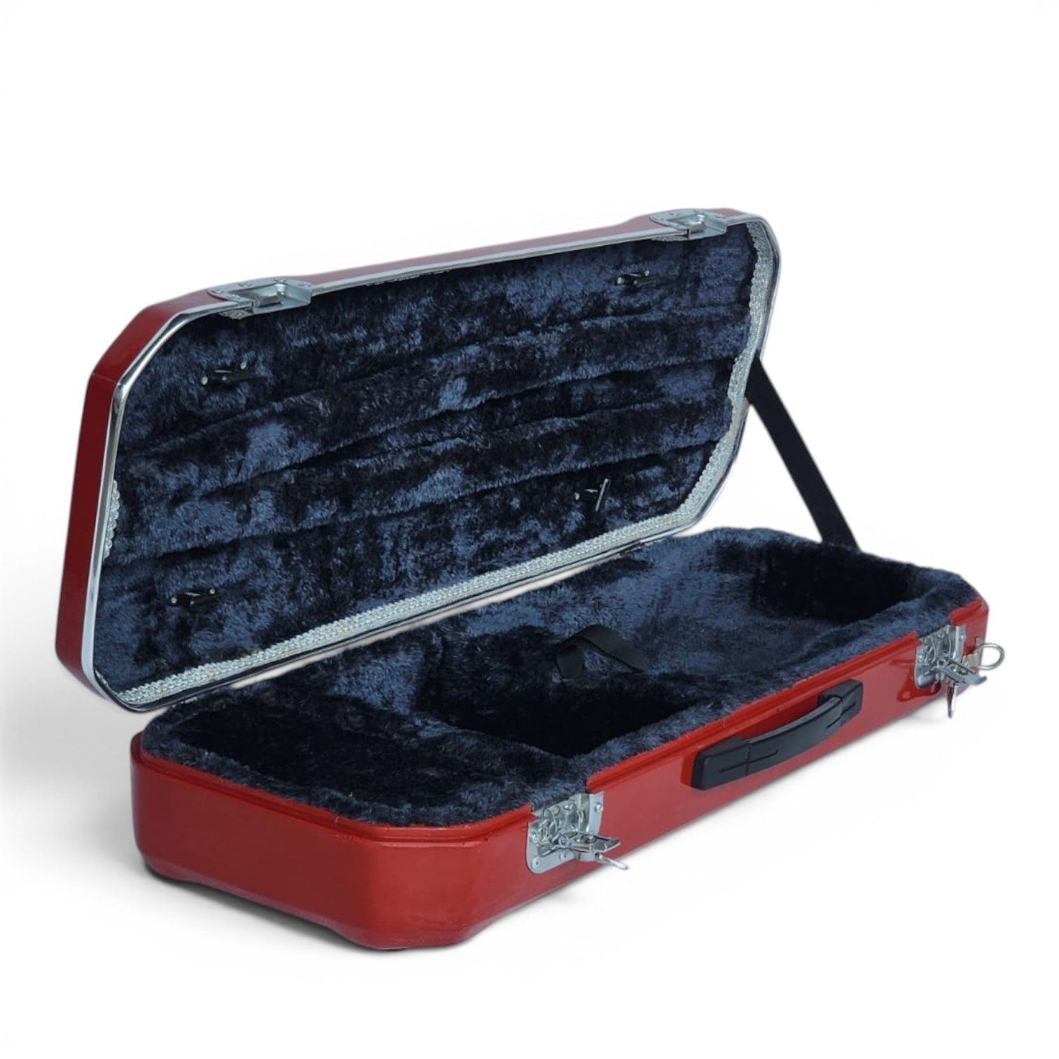 Premium Single Violin Fiberglass Case – Cherry  - Red