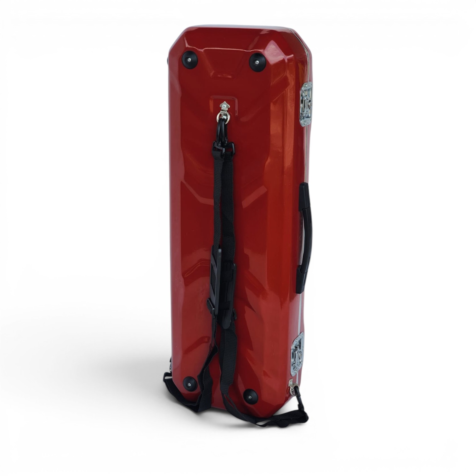 Premium Single Violin Fiberglass Case – Cherry  - Red