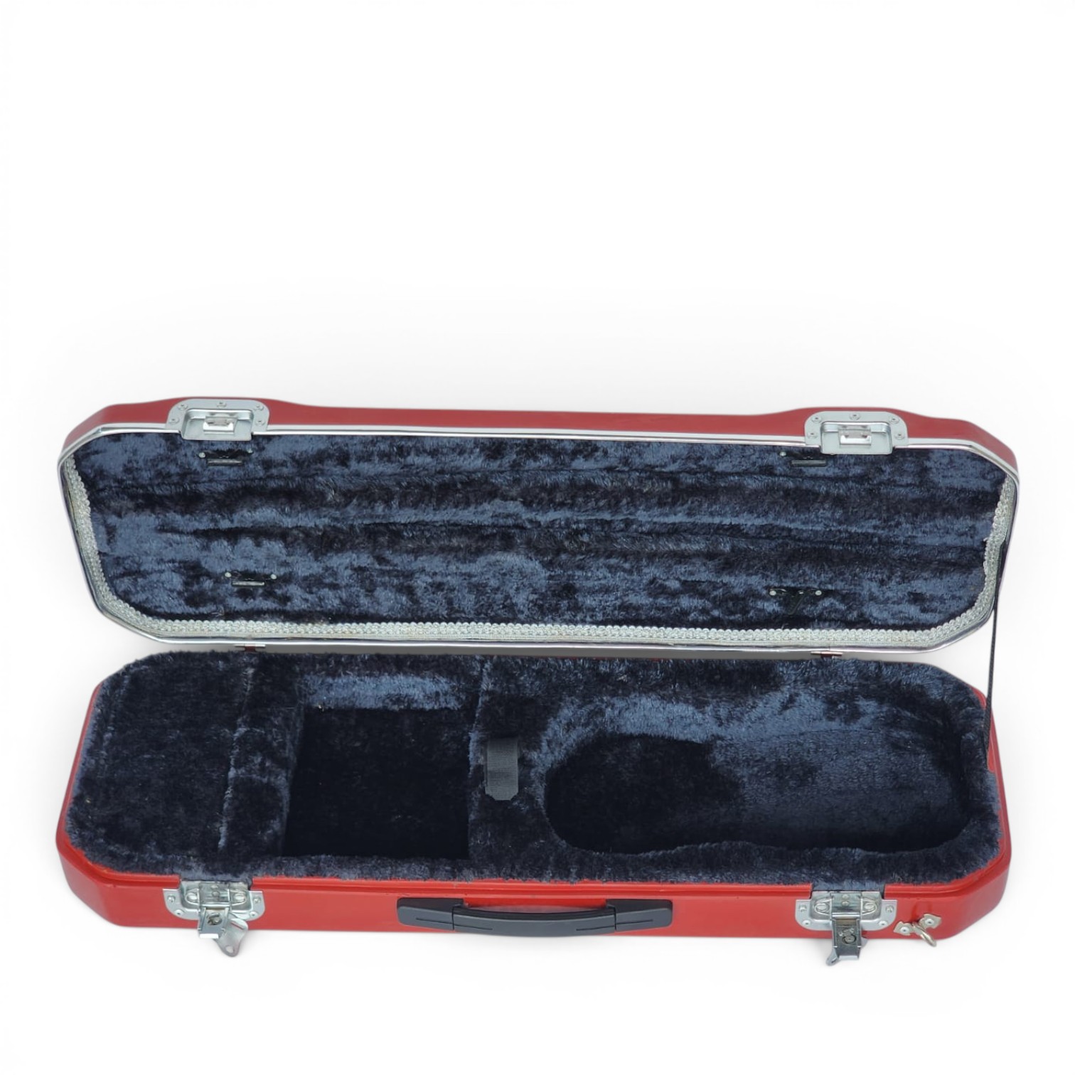 Premium Single Violin Fiberglass Case – Cherry  - Red