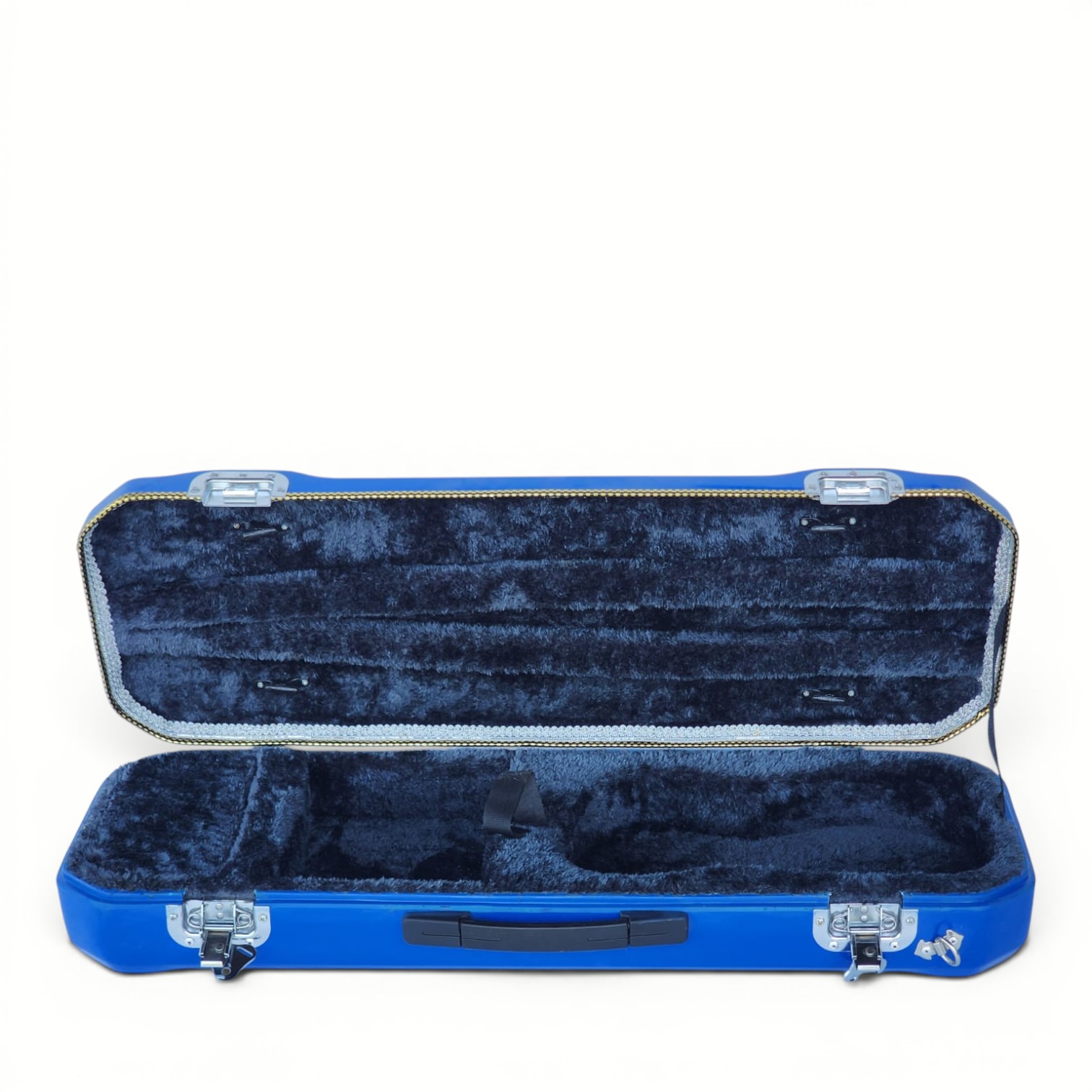 Premium Single Violin Fiberglass Case – Dark Blue