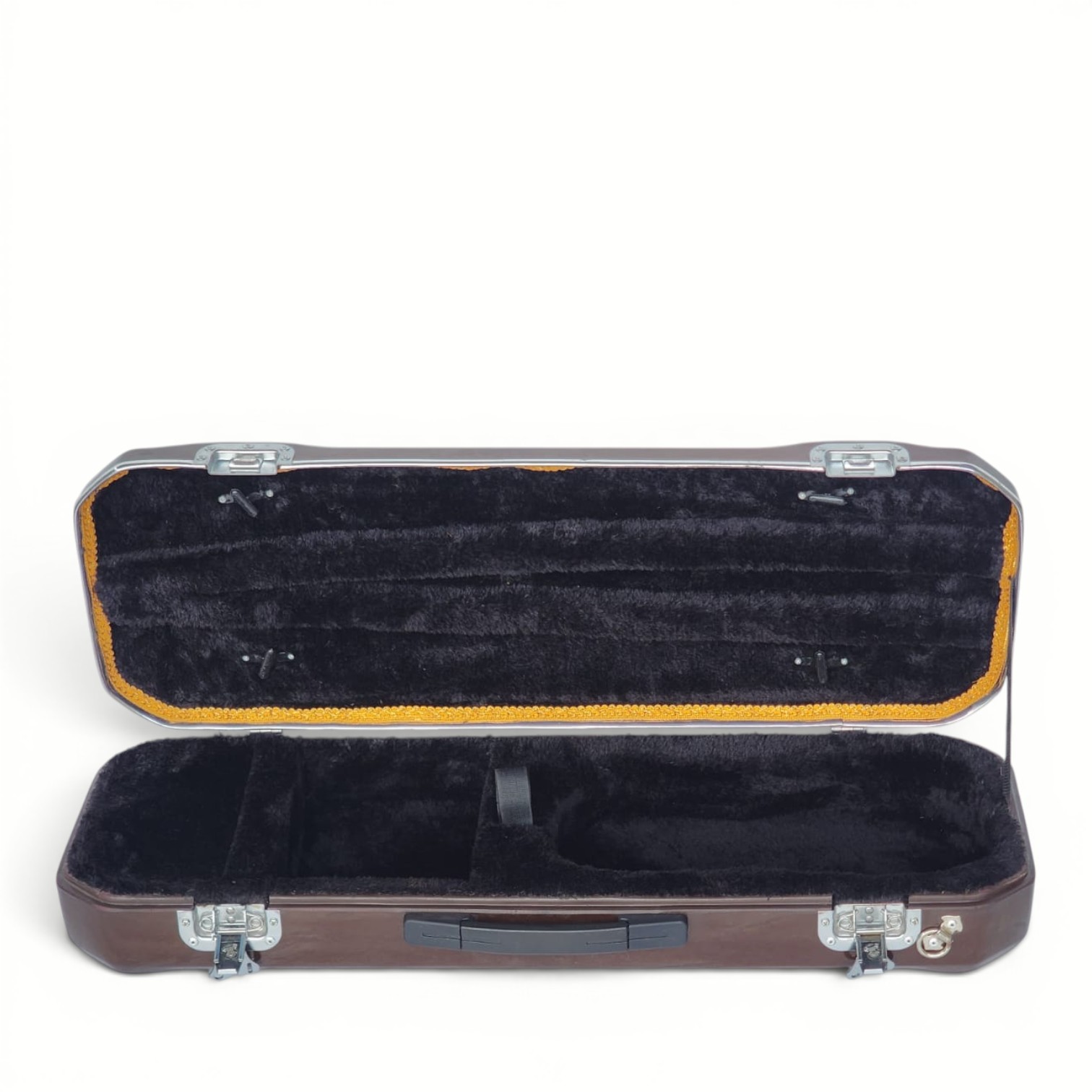 Premium Single Violin Fiberglass Case – Dark Brown