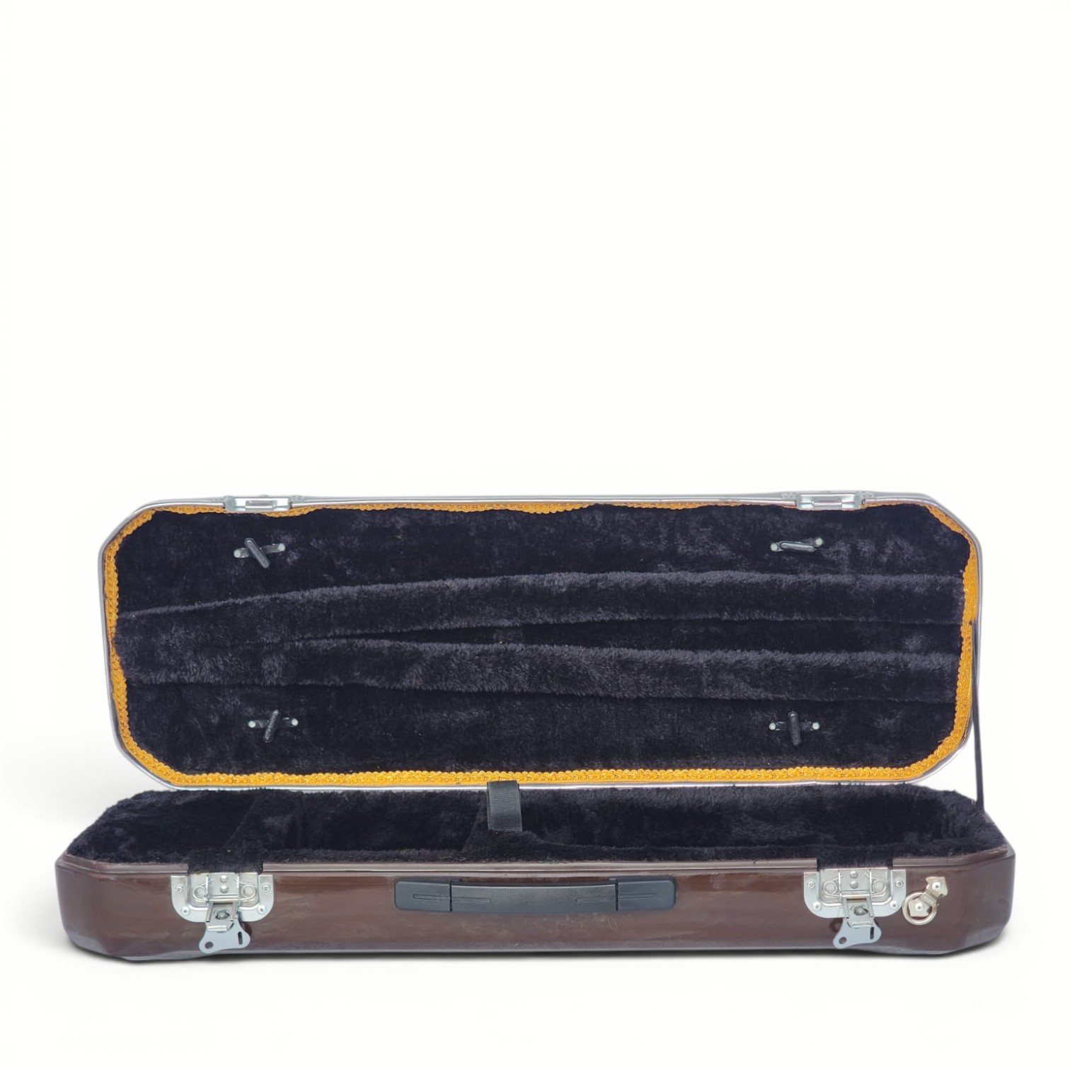 Premium Single Violin Fiberglass Case – Dark Brown