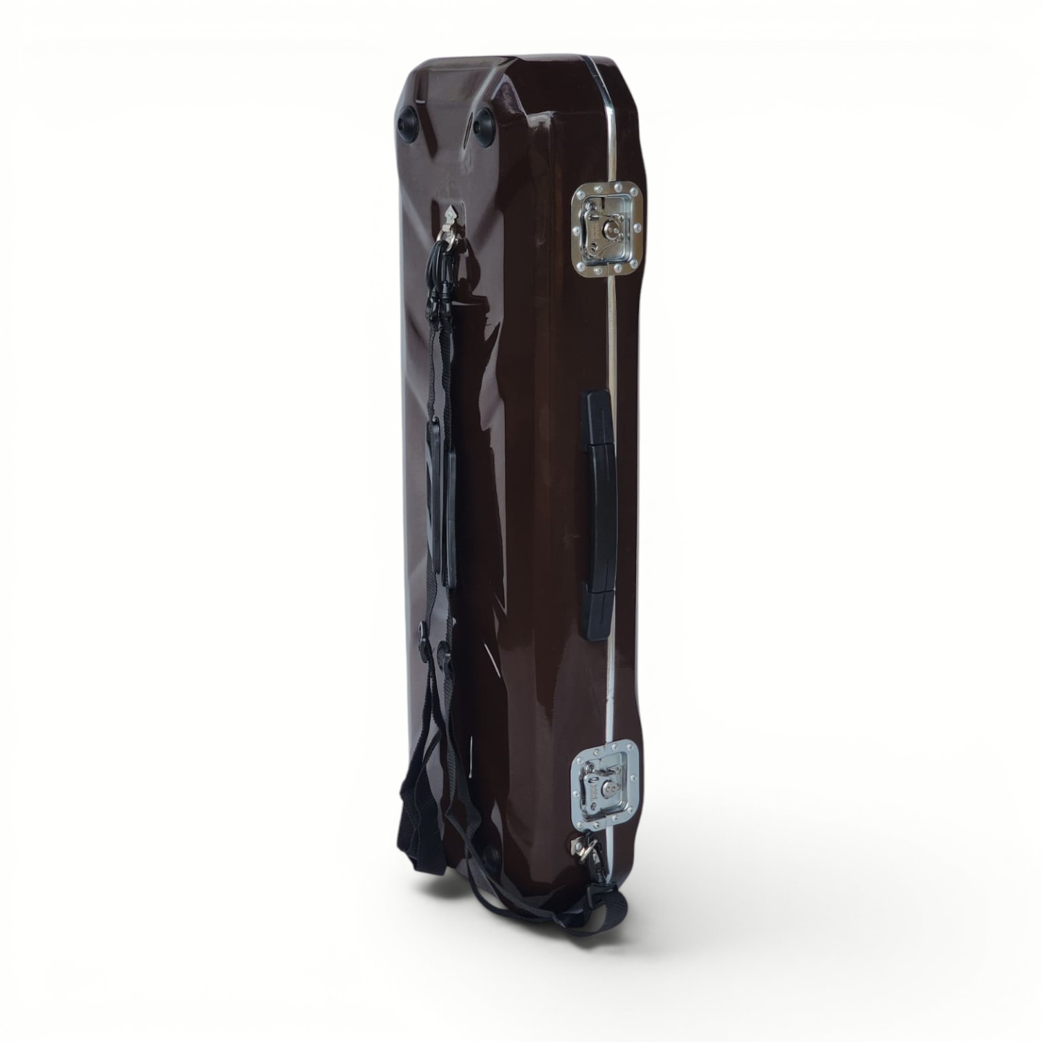 Premium Single Violin Fiberglass Case – Dark Brown