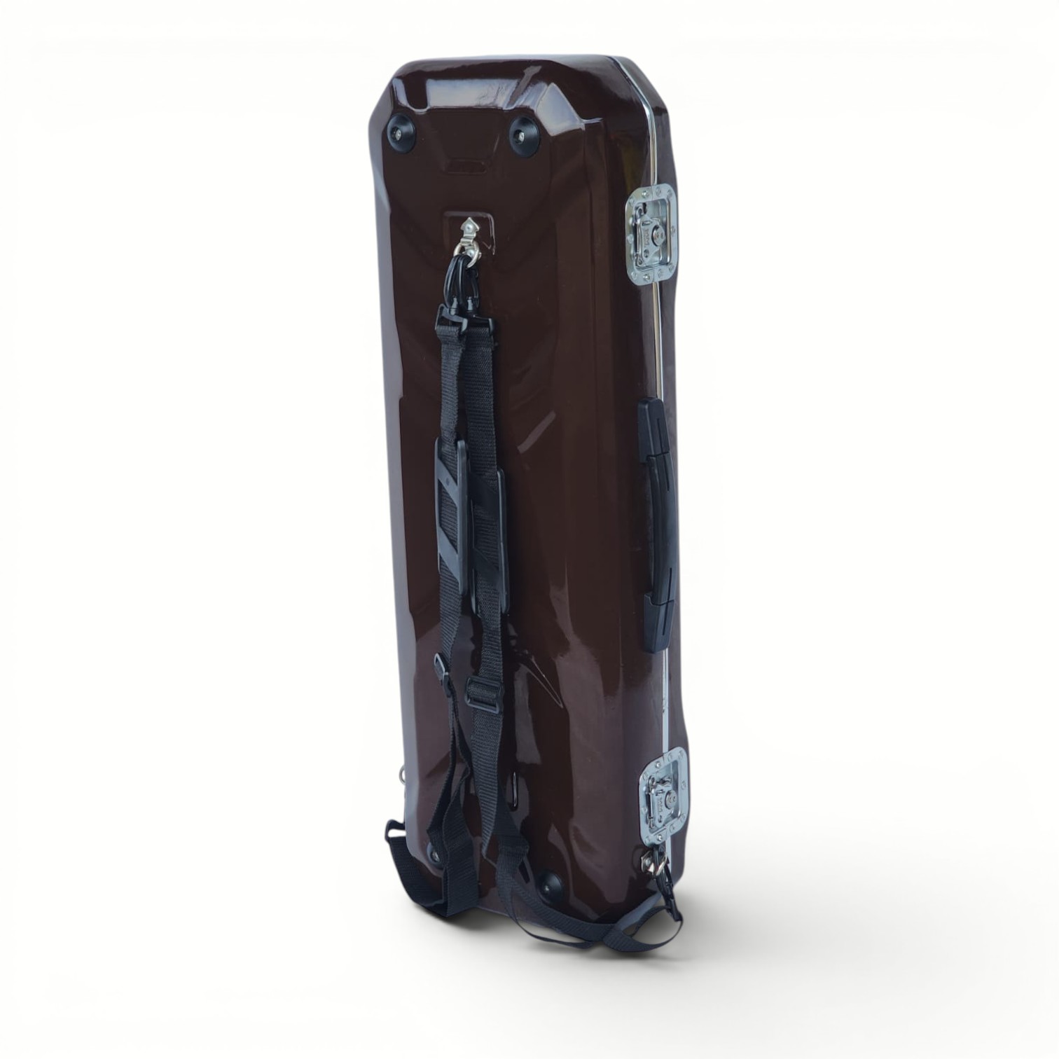 Premium Single Violin Fiberglass Case – Dark Brown