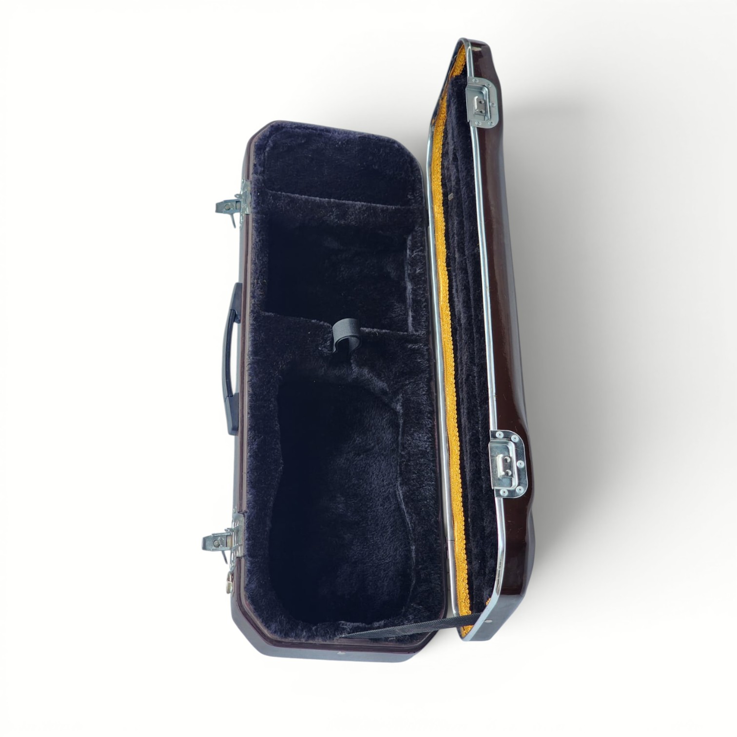 Premium Single Violin Fiberglass Case – Dark Brown