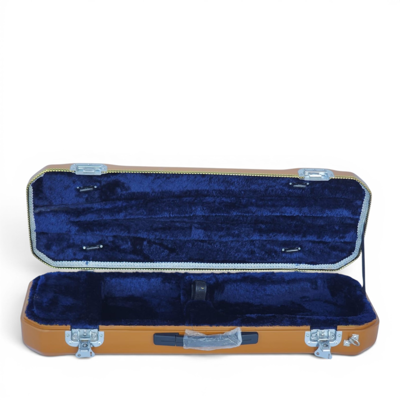 Premium Single Violin Fiberglass Case – Golden Brown