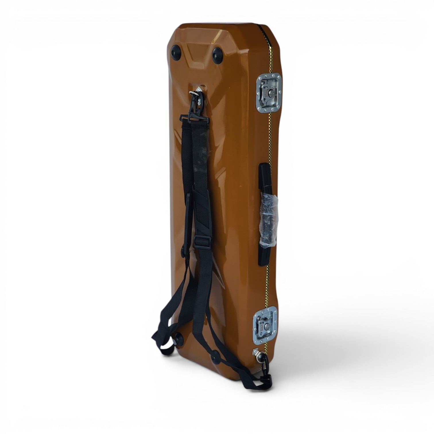 Premium Single Violin Fiberglass Case – Golden Brown