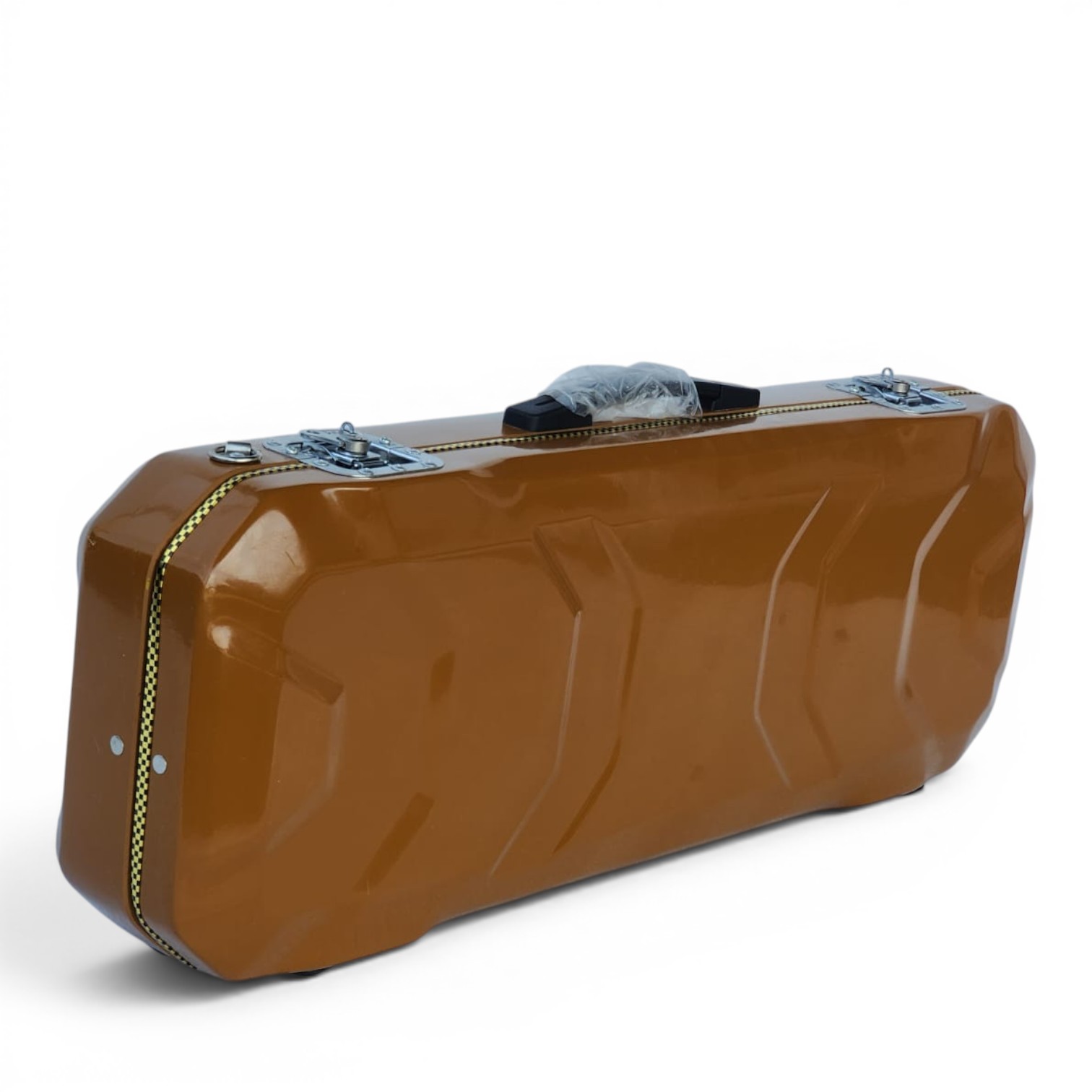 Premium Single Violin Fiberglass Case – Golden Brown