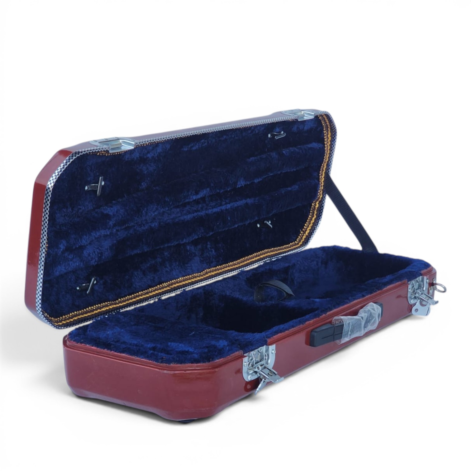 Premium Single Violin Fiberglass Case – Maroon