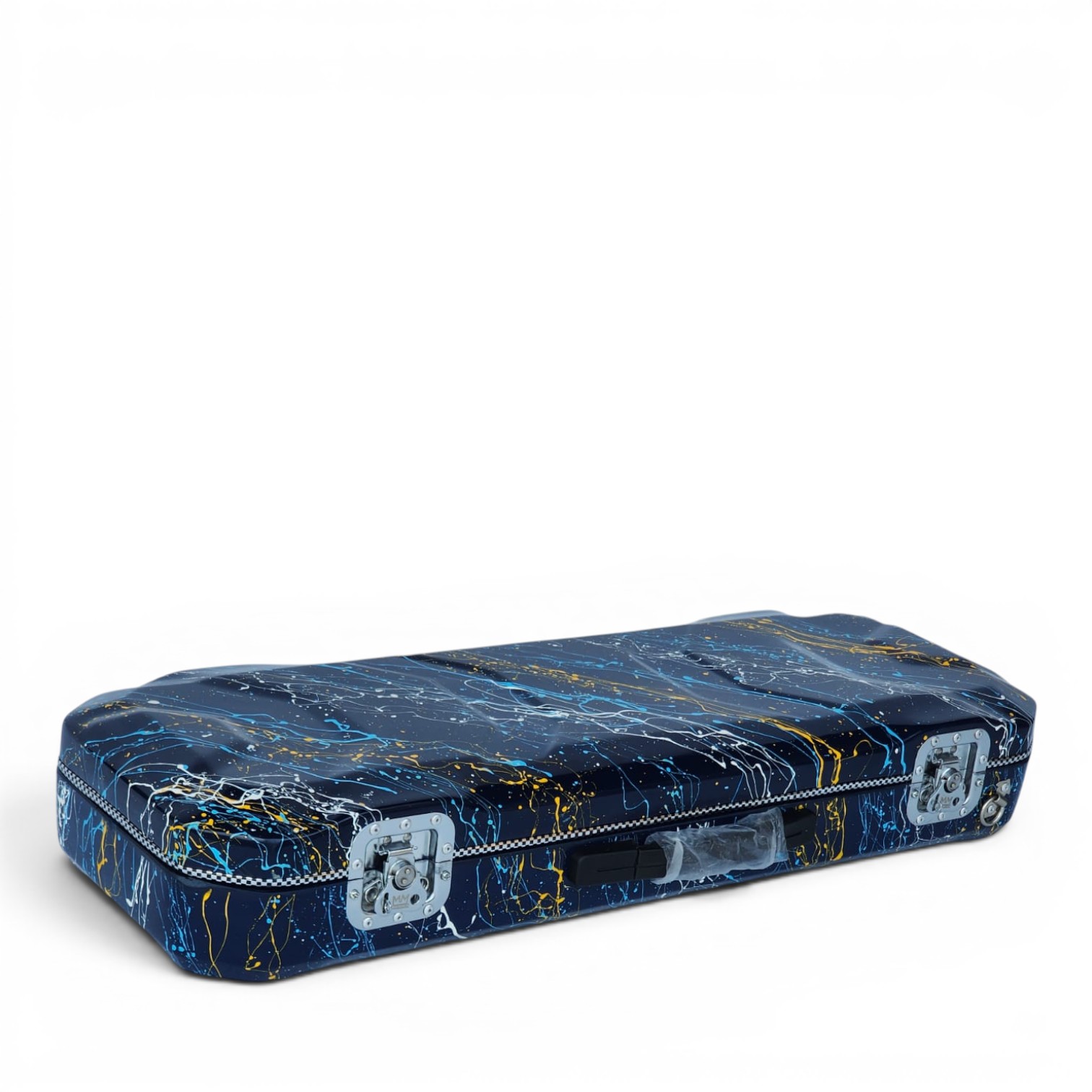 Premium Single Violin Fiberglass Case – Oxford Blue Splash