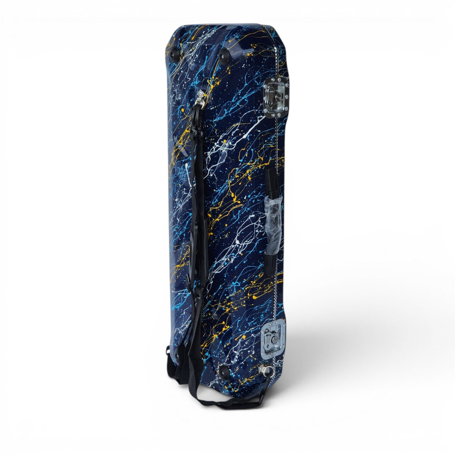 Premium Single Violin Fiberglass Case – Oxford Blue Splash