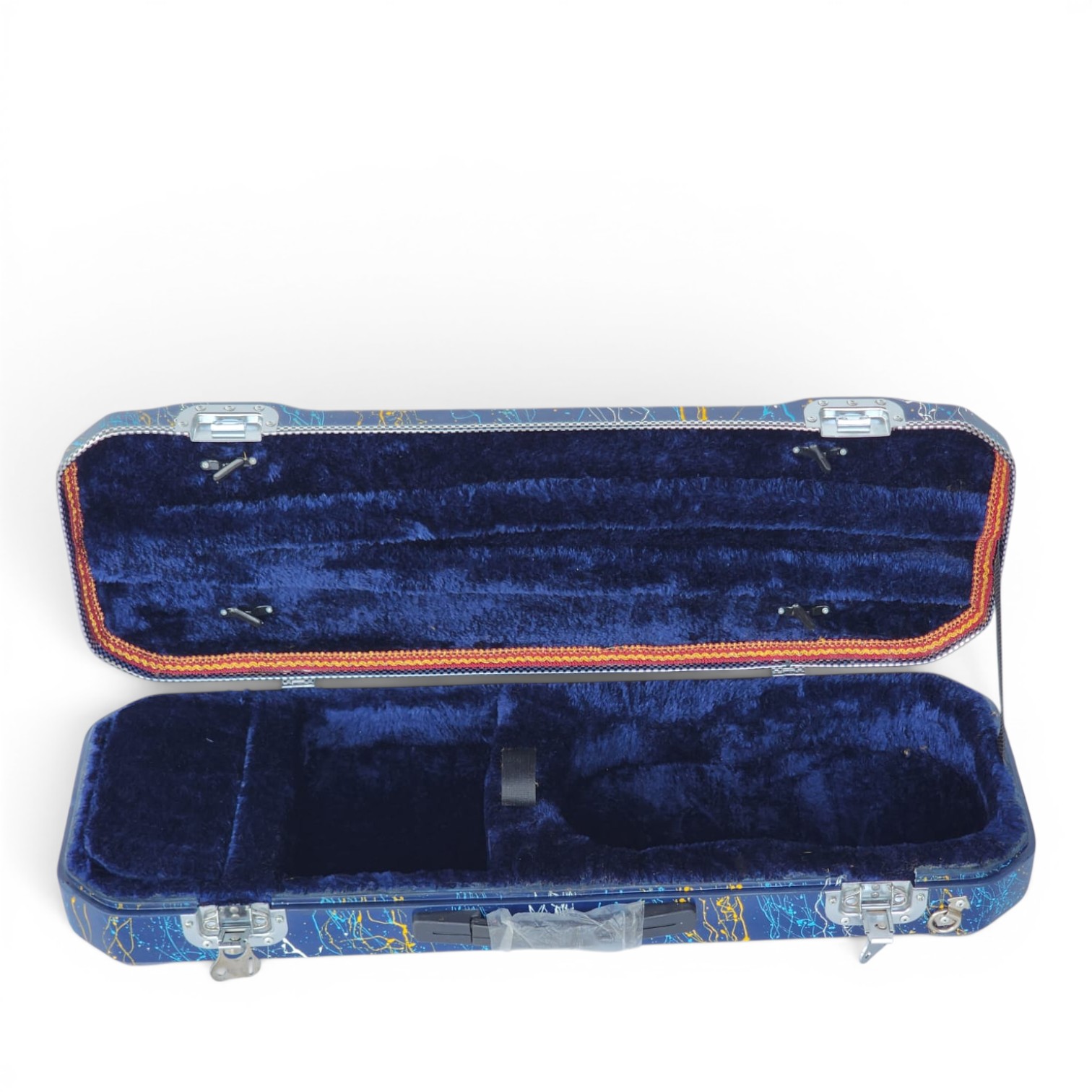 Premium Single Violin Fiberglass Case – Oxford Blue Splash