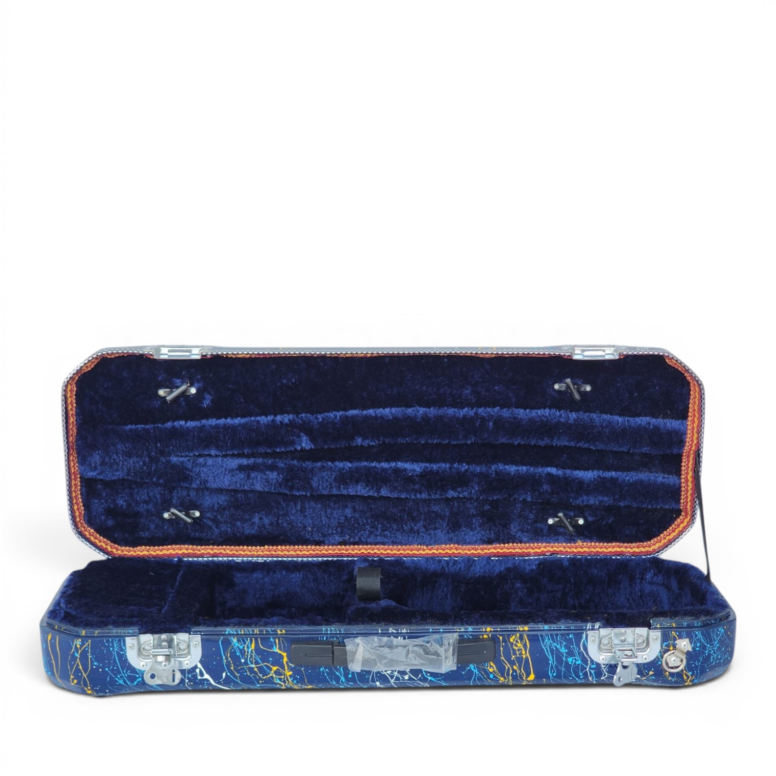 Premium Single Violin Fiberglass Case – Oxford Blue Splash