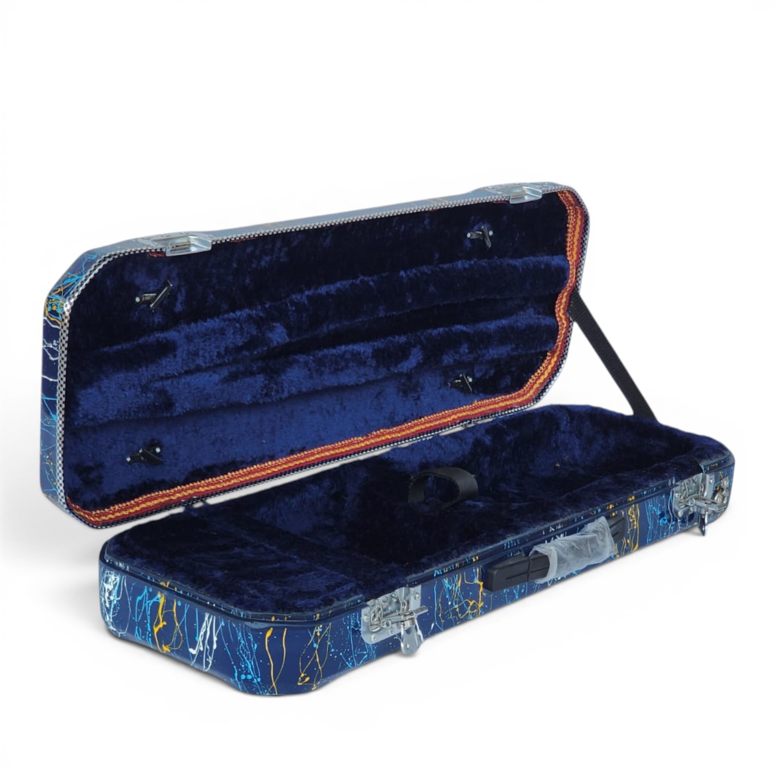 Premium Single Violin Fiberglass Case – Oxford Blue Splash