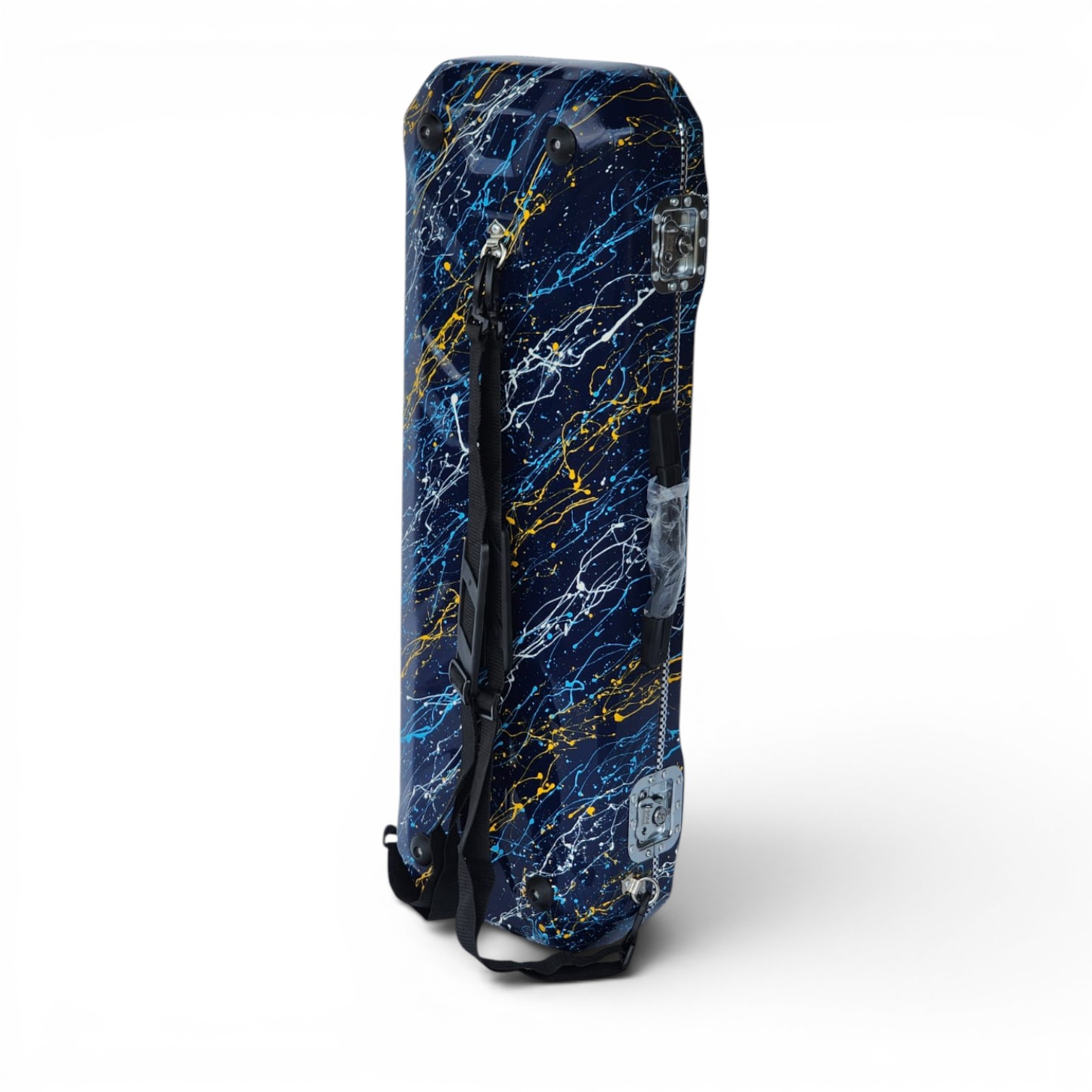 Premium Single Violin Fiberglass Case – Oxford Blue Splash